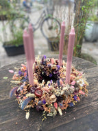 Pastel Evighed Adventskrans med stagelys