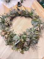 DIY krans natur farver